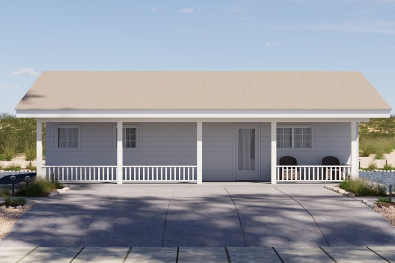 Farmhouse Style House Plan - 2 Beds 1 Baths 960 Sq/Ft Plan #1106-173 Exterior