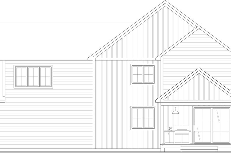 Dream House Plan - Exterior - Rear Elevation for Farmhouse House Plan #23-2908 - 4 bed, 2.5 bath