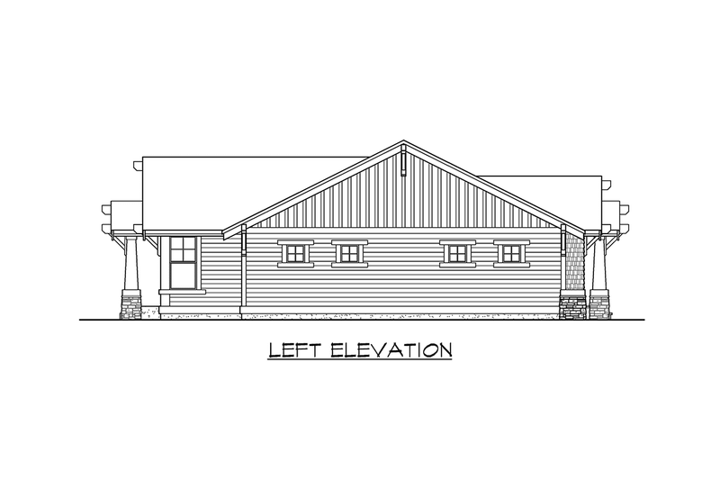 Architectural House Design - Exterior - Other Elevation 2 for Craftsman House Plan #132-101 - 2 bed, 2 bath