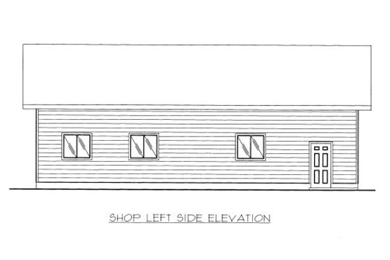 Exterior - Other Elevation 1 for Traditional House Plan #117-754, 0 bath