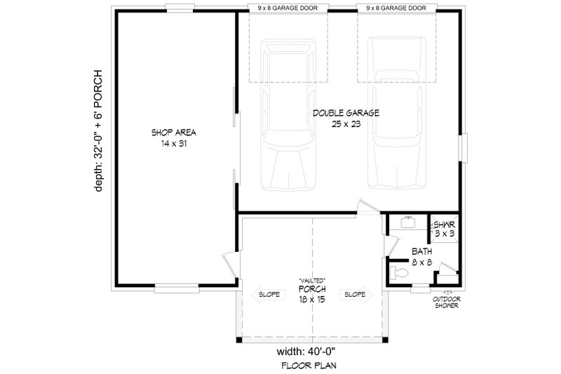 Dream House Plan - Floor Plan - Main Floor for Country House Plan #932-1272, 1 bath