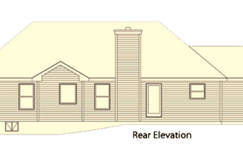 Home Plan - Exterior - Rear Elevation for Country House Plan #22-470 - 3 bed, 2.5 bath