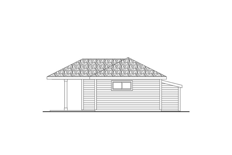 House Design - Exterior - Other Elevation 1 for Traditional House Plan #124-1381 - 1 bed, 2 bath