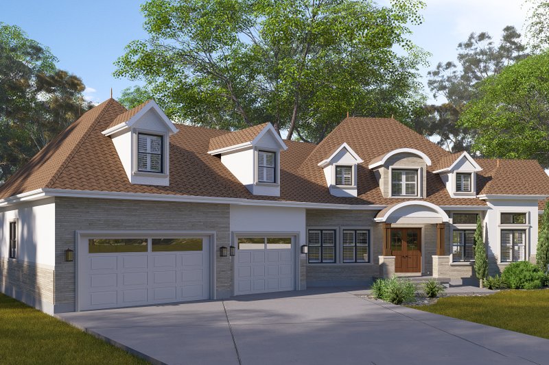 Dream House Plan - Exterior - Front Elevation 3 for European House Plan #1060-278 - 3 bed, 2.5 bath