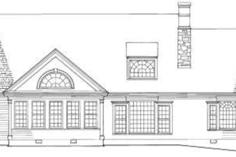 House Design - Exterior - Rear Elevation for Traditional House Plan #137-213 - 4 bed, 3 bath