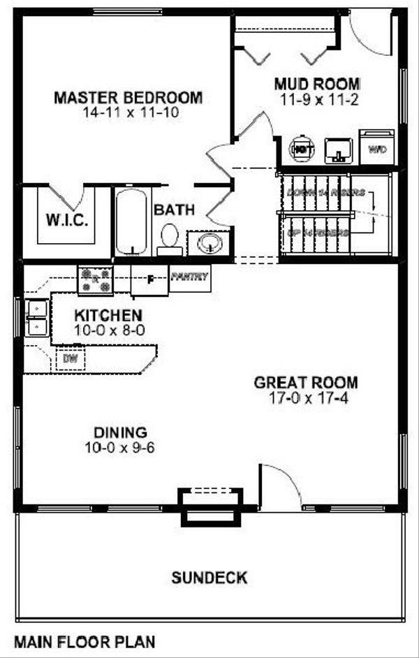 Contemporary Floor Plan - Main Floor Plan #126-166