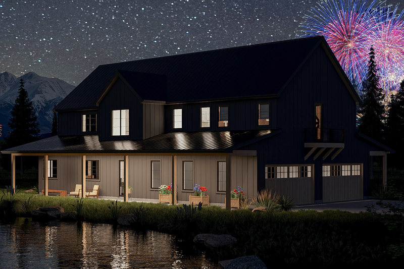Dream House Plan - Barndominium Exterior - Front Elevation Plan #455-486