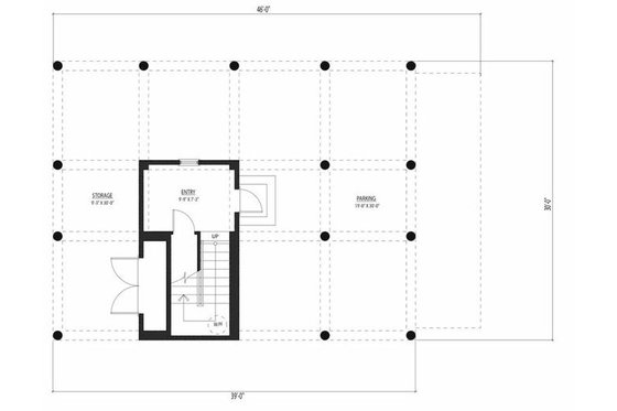 Floor Plan - Lower Floor for Beach House Plan #443-12 - 3 bed, 2.5 bath