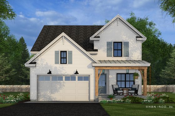 Exterior - Front Elevation 4 for Farmhouse House Plan #51-1346 - 4 bed, 3.5 bath