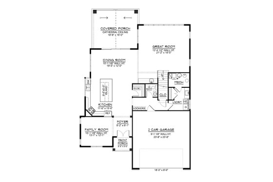 Floor Plan - Main Floor for Cottage House Plan #1064-355 - 4 bed, 3.5 bath