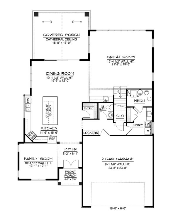 Architectural House Design - Cottage Floor Plan - Main Floor Plan #1064-355