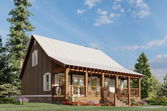 Exterior - Front Elevation 3 for Country House Plan #923-46 - 3 bed, 3.5 bath