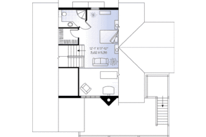 Floor Plan - Upper Floor for Beach House Plan #23-507 - 5 bed, 3.5 bath