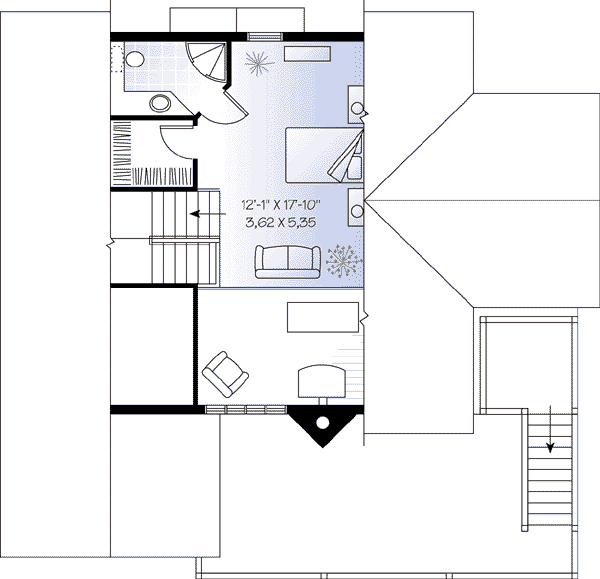 Home Plan - Beach Floor Plan - Upper Floor Plan #23-507