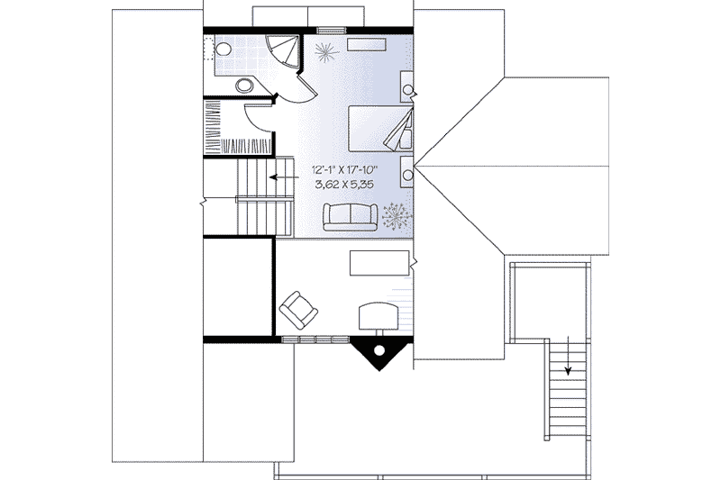 Home Plan - Floor Plan - Upper Floor for Beach House Plan #23-507 - 5 bed, 3.5 bath
