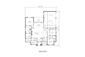Floor Plan - Main Floor for European House Plan #1098-11 - 3 bed, 2.5 bath