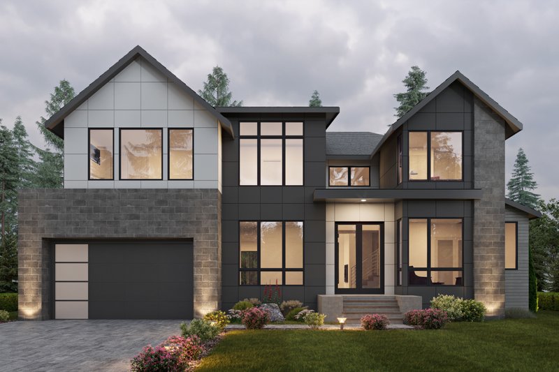 Dream House Plan - Contemporary Exterior - Front Elevation Plan #1066-264