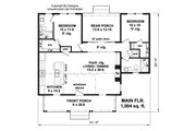 Bungalow Style House Plan - 2 Beds 2 Baths 1004 Sq/Ft Plan #51-1447 