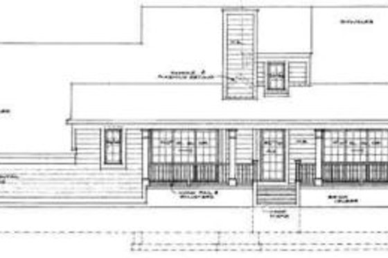 Exterior - Rear Elevation for Farmhouse House Plan #72-467 - 3 bed, 2.5 bath