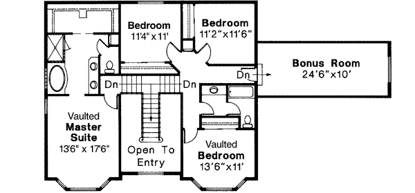 Farmhouse Floor Plan - Upper Floor Plan #124-178