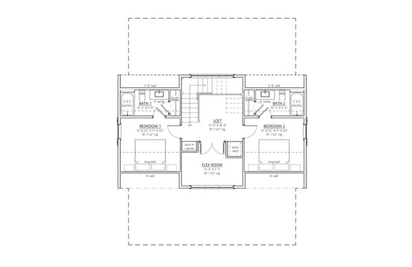 Craftsman Floor Plan - Upper Floor Plan #1094-27