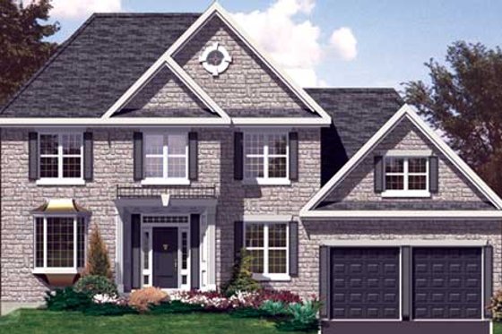 Exterior - Front Elevation for Colonial House Plan #138-280 - 4 bed, 2.5 bath