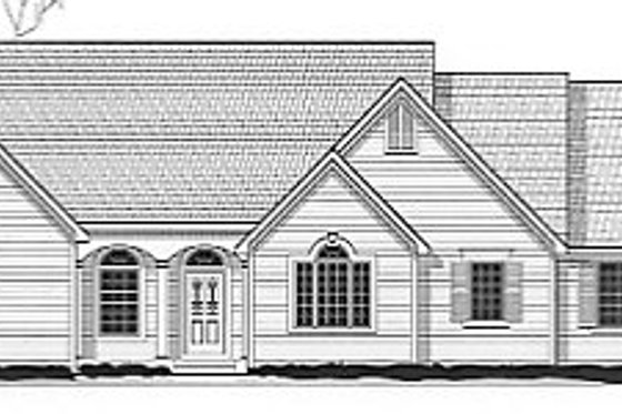 Exterior - Front Elevation for Traditional House Plan #67-411 - 3 bed, 3.5 bath