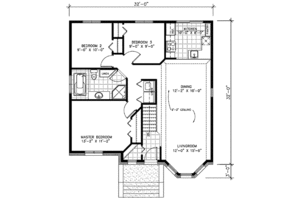 Floor Plan - Main Floor for Cottage House Plan #138-231 - 3 bed, 1 bath