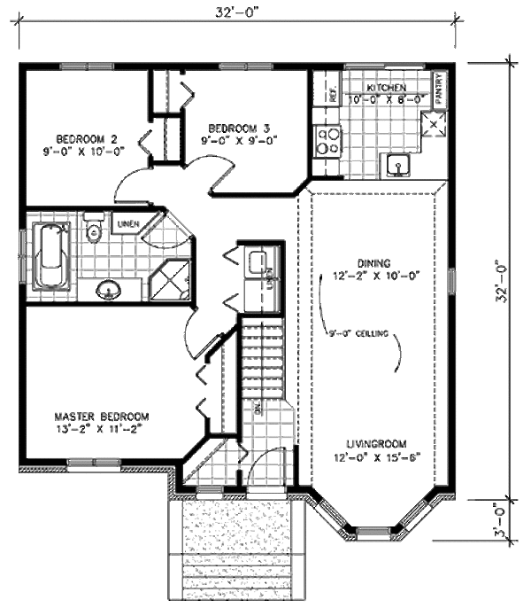 Cottage Floor Plan - Main Floor Plan #138-231