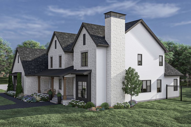 House Blueprint - Exterior - Other Elevation 1 for Modern House Plan #455-504 - 4 bed, 4 bath