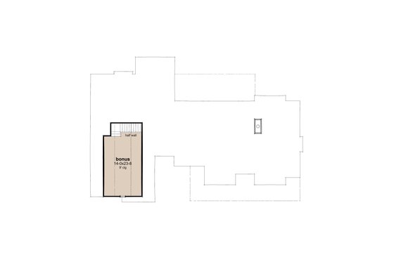 Floor Plan - Upper Floor for Cottage House Plan #120-286 - 3 bed, 2.5 bath