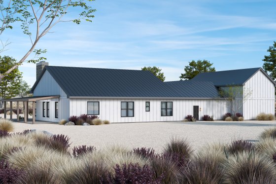 Exterior - Rear Elevation for Barndominium House Plan #20-2556 - 3 bed, 2.5 bath
