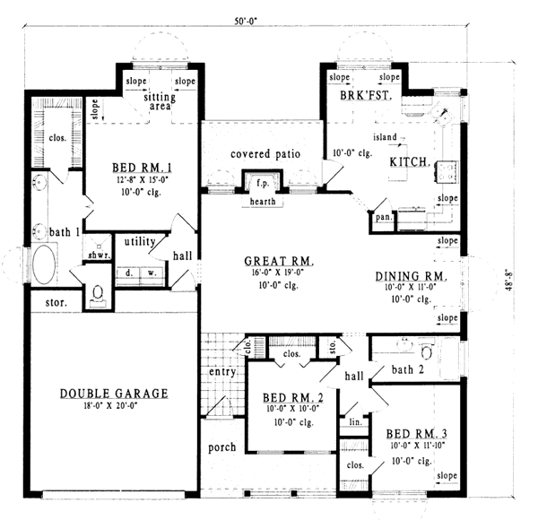 Traditional Floor Plan - Main Floor Plan #42-169