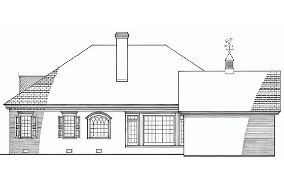 Exterior - Front Elevation for Southern House Plan #137-179 - 3 bed, 2 bath