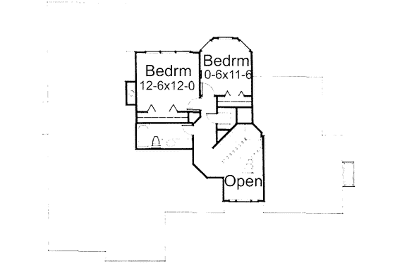 Floor Plan - Upper Floor for Traditional House Plan #120-132 - 3 bed, 3 bath