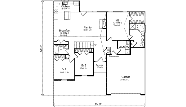 Home Plan - Traditional Floor Plan - Main Floor Plan #22-464