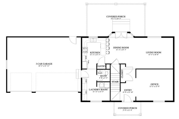 Home Plan - Traditional Floor Plan - Main Floor Plan #1060-206