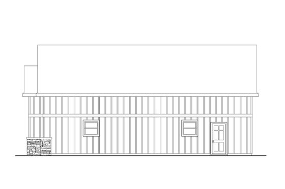 Exterior - Other Elevation 1 for Farmhouse House Plan #124-1448, 0 bath