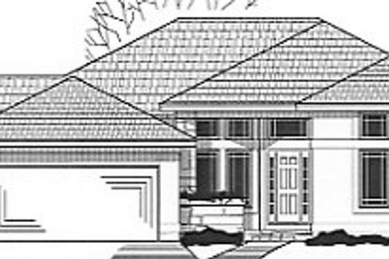 Exterior - Front Elevation House Plan #67-197 - 3 bed, 2 bath