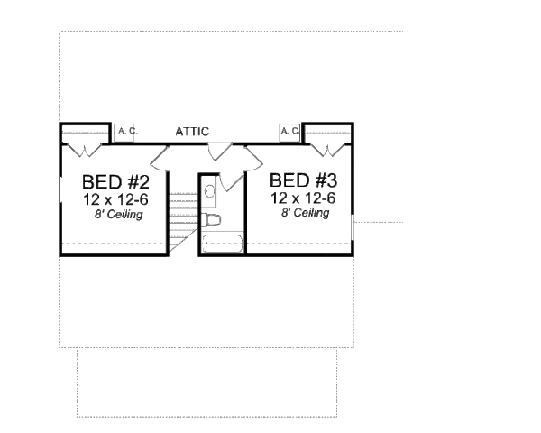 House Plan Design - Cottage Floor Plan - Upper Floor Plan #513-3