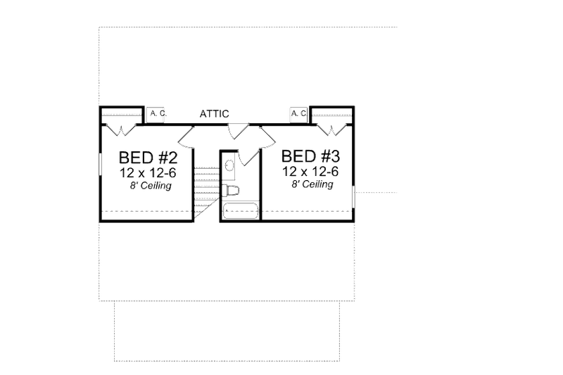 Home Plan - Floor Plan - Upper Floor 1 for Cottage House Plan #513-3 - 3 bed, 2.5 bath