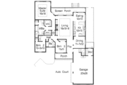 European Style House Plan - 3 Beds 2 Baths 2066 Sq/Ft Plan #15-265 
