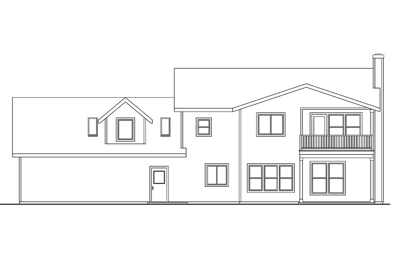 Home Plan - Exterior - Rear Elevation for Traditional House Plan #124-627 - 3 bed, 2.5 bath