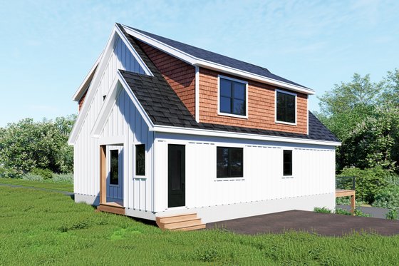 Exterior - Rear Elevation for Country House Plan #932-1315 - 4 bed, 2.5 bath
