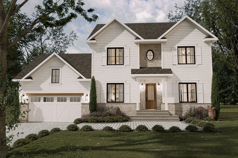 Home Plan - Exterior - Front Elevation 3 for Farmhouse House Plan #23-2392 - 4 bed, 2.5 bath