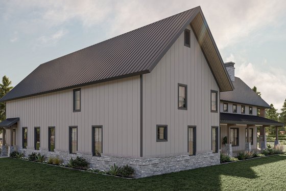 Exterior - Rear Elevation for Barndominium House Plan #455-544 - 3 bed, 2.5 bath