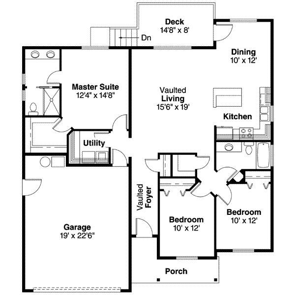 Home Plan - Country Floor Plan - Main Floor Plan #124-593