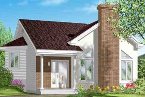 Cottage Exterior - Front Elevation Plan #25-1193