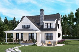 Exterior - Rear Elevation for Cottage House Plan #928-398 - 3 bed, 3.5 bath