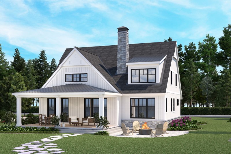 House Design - Exterior - Rear Elevation for Cottage House Plan #928-398 - 3 bed, 3.5 bath